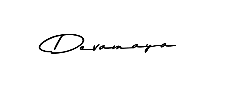Create a beautiful signature design for name Devamaya. With this signature (Asem Kandis PERSONAL USE) fonts, you can make a handwritten signature for free. Devamaya signature style 9 images and pictures png