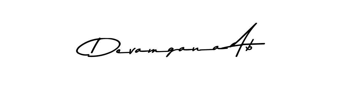 Also we have Devamgana Ab name is the best signature style. Create professional handwritten signature collection using Asem Kandis PERSONAL USE autograph style. Devamgana Ab signature style 9 images and pictures png