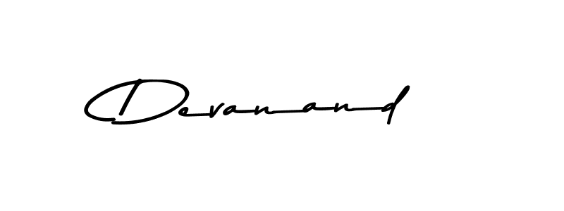 How to make Devanand name signature. Use Asem Kandis PERSONAL USE style for creating short signs online. This is the latest handwritten sign. Devanand signature style 9 images and pictures png
