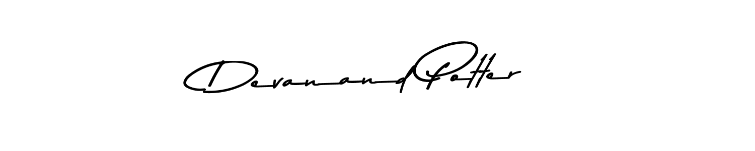 Create a beautiful signature design for name Devanand Potter. With this signature (Asem Kandis PERSONAL USE) fonts, you can make a handwritten signature for free. Devanand Potter signature style 9 images and pictures png