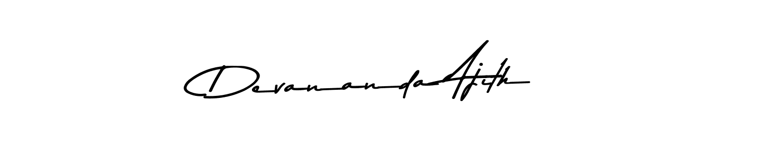 How to make Devananda Ajith name signature. Use Asem Kandis PERSONAL USE style for creating short signs online. This is the latest handwritten sign. Devananda Ajith signature style 9 images and pictures png