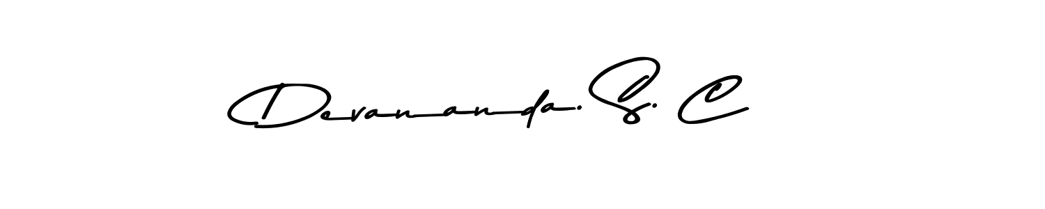 How to make Devananda. S. C name signature. Use Asem Kandis PERSONAL USE style for creating short signs online. This is the latest handwritten sign. Devananda. S. C signature style 9 images and pictures png