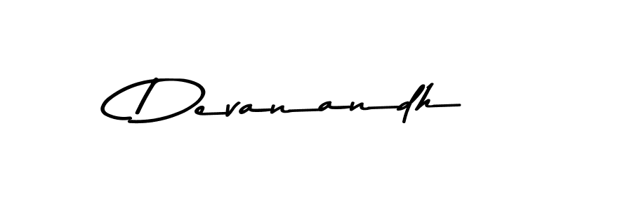 Create a beautiful signature design for name Devanandh. With this signature (Asem Kandis PERSONAL USE) fonts, you can make a handwritten signature for free. Devanandh signature style 9 images and pictures png