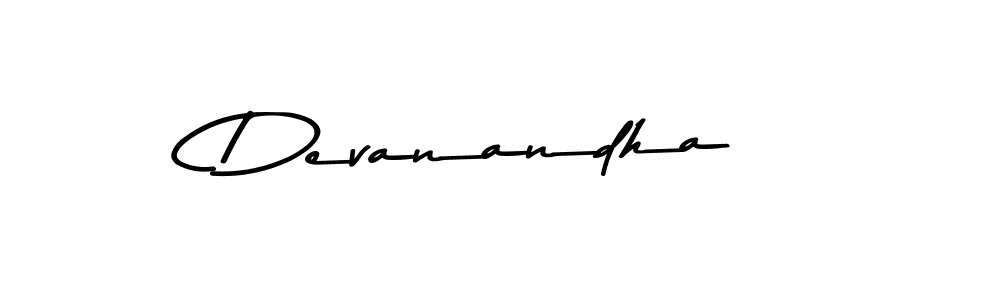 How to make Devanandha name signature. Use Asem Kandis PERSONAL USE style for creating short signs online. This is the latest handwritten sign. Devanandha signature style 9 images and pictures png