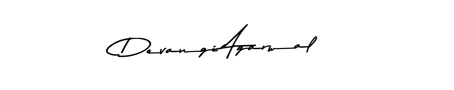 Make a beautiful signature design for name Devangi Agarwal. With this signature (Asem Kandis PERSONAL USE) style, you can create a handwritten signature for free. Devangi Agarwal signature style 9 images and pictures png