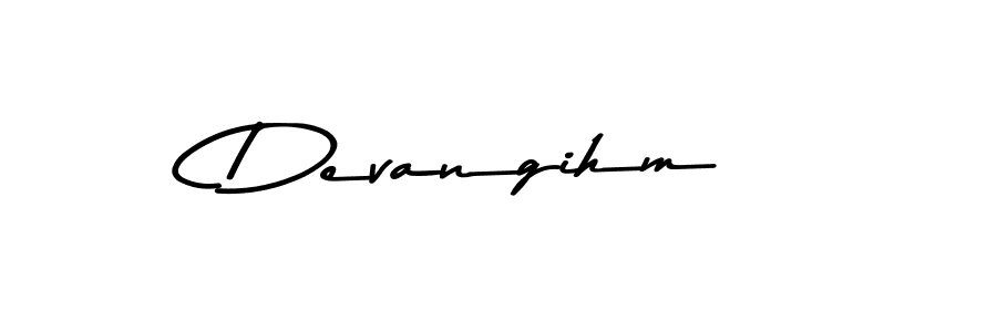 Design your own signature with our free online signature maker. With this signature software, you can create a handwritten (Asem Kandis PERSONAL USE) signature for name Devangihm. Devangihm signature style 9 images and pictures png