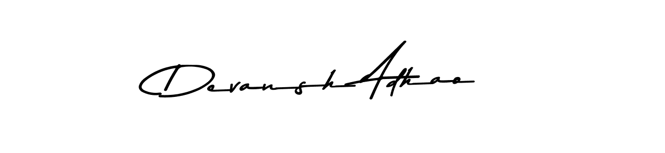 Design your own signature with our free online signature maker. With this signature software, you can create a handwritten (Asem Kandis PERSONAL USE) signature for name Devansh Adhao. Devansh Adhao signature style 9 images and pictures png