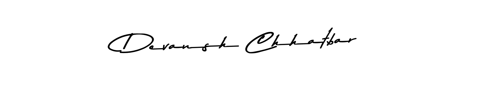 This is the best signature style for the Devansh Chhatbar name. Also you like these signature font (Asem Kandis PERSONAL USE). Mix name signature. Devansh Chhatbar signature style 9 images and pictures png