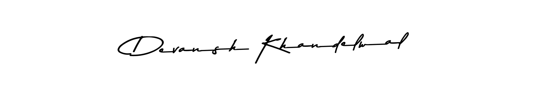 Design your own signature with our free online signature maker. With this signature software, you can create a handwritten (Asem Kandis PERSONAL USE) signature for name Devansh Khandelwal. Devansh Khandelwal signature style 9 images and pictures png