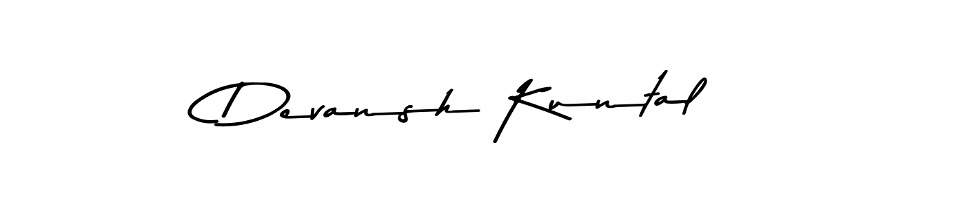 Devansh Kuntal stylish signature style. Best Handwritten Sign (Asem Kandis PERSONAL USE) for my name. Handwritten Signature Collection Ideas for my name Devansh Kuntal. Devansh Kuntal signature style 9 images and pictures png