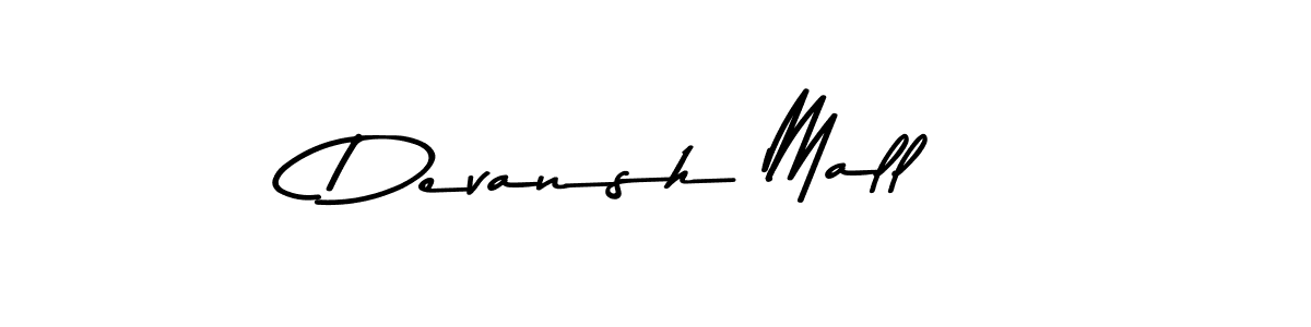 Create a beautiful signature design for name Devansh Mall. With this signature (Asem Kandis PERSONAL USE) fonts, you can make a handwritten signature for free. Devansh Mall signature style 9 images and pictures png