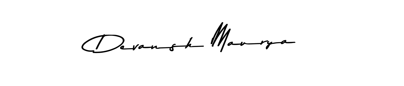 Also we have Devansh Maurya name is the best signature style. Create professional handwritten signature collection using Asem Kandis PERSONAL USE autograph style. Devansh Maurya signature style 9 images and pictures png