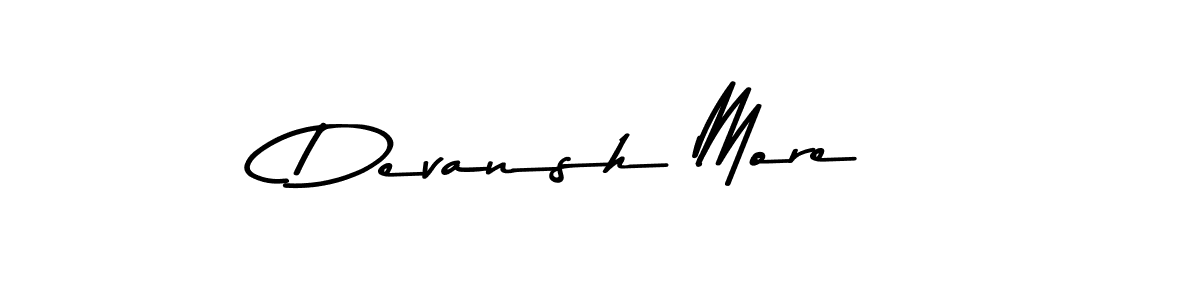 Design your own signature with our free online signature maker. With this signature software, you can create a handwritten (Asem Kandis PERSONAL USE) signature for name Devansh More. Devansh More signature style 9 images and pictures png