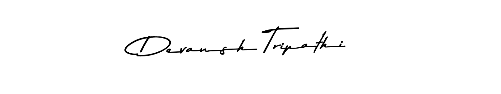 How to make Devansh Tripathi name signature. Use Asem Kandis PERSONAL USE style for creating short signs online. This is the latest handwritten sign. Devansh Tripathi signature style 9 images and pictures png