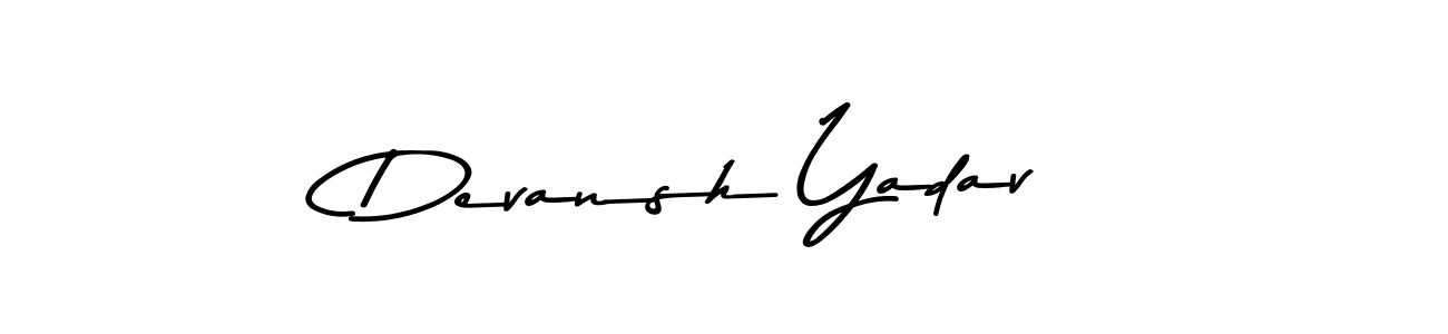Make a beautiful signature design for name Devansh Yadav. With this signature (Asem Kandis PERSONAL USE) style, you can create a handwritten signature for free. Devansh Yadav signature style 9 images and pictures png