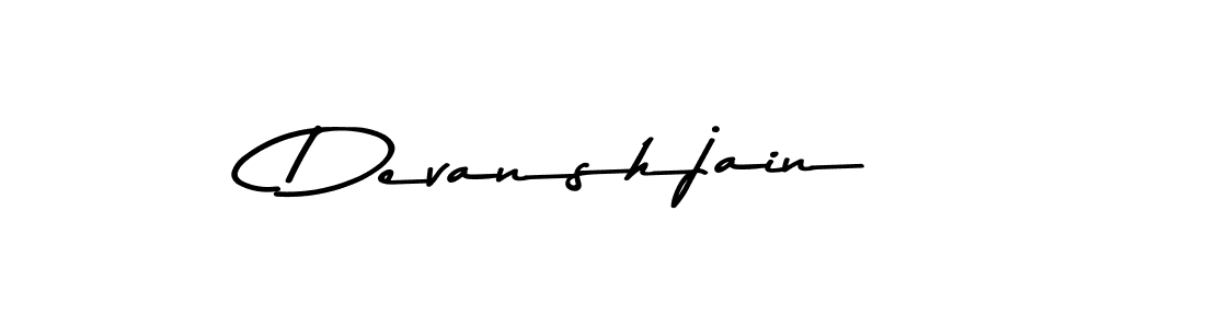 Create a beautiful signature design for name Devanshjain. With this signature (Asem Kandis PERSONAL USE) fonts, you can make a handwritten signature for free. Devanshjain signature style 9 images and pictures png