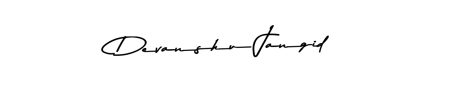 You should practise on your own different ways (Asem Kandis PERSONAL USE) to write your name (Devanshu Jangid) in signature. don't let someone else do it for you. Devanshu Jangid signature style 9 images and pictures png