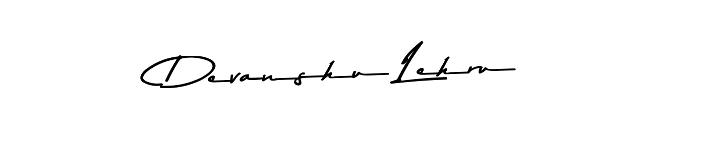 Design your own signature with our free online signature maker. With this signature software, you can create a handwritten (Asem Kandis PERSONAL USE) signature for name Devanshu Lehru. Devanshu Lehru signature style 9 images and pictures png