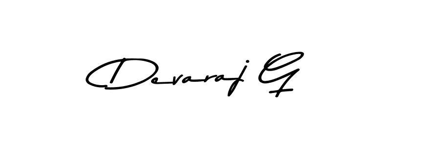 Create a beautiful signature design for name Devaraj G. With this signature (Asem Kandis PERSONAL USE) fonts, you can make a handwritten signature for free. Devaraj G signature style 9 images and pictures png