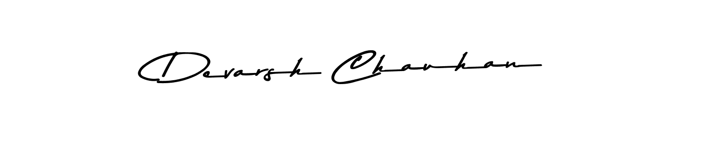 Create a beautiful signature design for name Devarsh Chauhan. With this signature (Asem Kandis PERSONAL USE) fonts, you can make a handwritten signature for free. Devarsh Chauhan signature style 9 images and pictures png