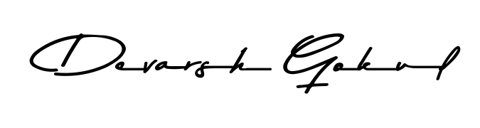 Make a short Devarsh Gokul signature style. Manage your documents anywhere anytime using Asem Kandis PERSONAL USE. Create and add eSignatures, submit forms, share and send files easily. Devarsh Gokul signature style 9 images and pictures png