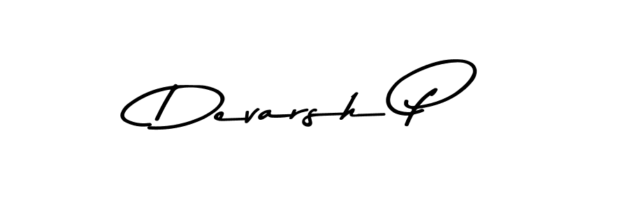 Use a signature maker to create a handwritten signature online. With this signature software, you can design (Asem Kandis PERSONAL USE) your own signature for name Devarsh P. Devarsh P signature style 9 images and pictures png