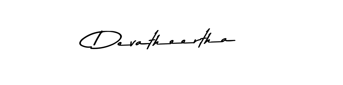 Use a signature maker to create a handwritten signature online. With this signature software, you can design (Asem Kandis PERSONAL USE) your own signature for name Devatheertha. Devatheertha signature style 9 images and pictures png