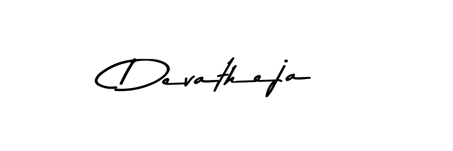Make a beautiful signature design for name Devatheja. With this signature (Asem Kandis PERSONAL USE) style, you can create a handwritten signature for free. Devatheja signature style 9 images and pictures png
