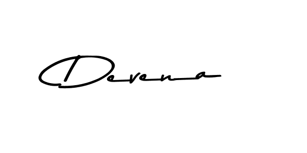 How to make Devena name signature. Use Asem Kandis PERSONAL USE style for creating short signs online. This is the latest handwritten sign. Devena signature style 9 images and pictures png