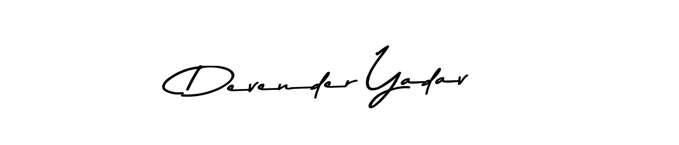 Create a beautiful signature design for name Devender Yadav. With this signature (Asem Kandis PERSONAL USE) fonts, you can make a handwritten signature for free. Devender Yadav signature style 9 images and pictures png