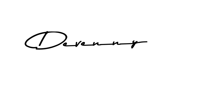Design your own signature with our free online signature maker. With this signature software, you can create a handwritten (Asem Kandis PERSONAL USE) signature for name Devenny. Devenny signature style 9 images and pictures png