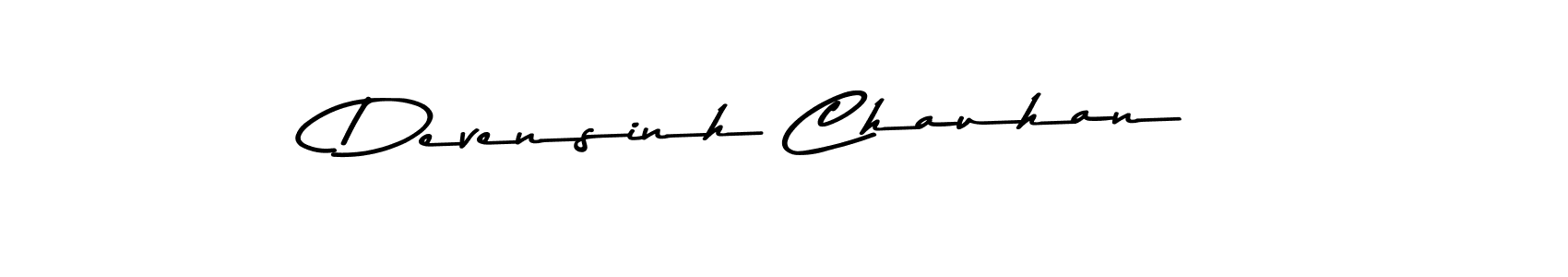 Make a beautiful signature design for name Devensinh Chauhan. With this signature (Asem Kandis PERSONAL USE) style, you can create a handwritten signature for free. Devensinh Chauhan signature style 9 images and pictures png