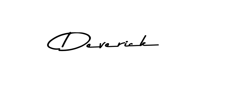 Create a beautiful signature design for name Deverick. With this signature (Asem Kandis PERSONAL USE) fonts, you can make a handwritten signature for free. Deverick signature style 9 images and pictures png