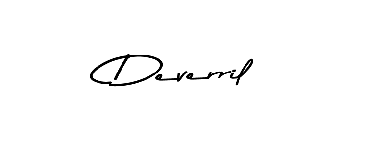 Deverril stylish signature style. Best Handwritten Sign (Asem Kandis PERSONAL USE) for my name. Handwritten Signature Collection Ideas for my name Deverril. Deverril signature style 9 images and pictures png