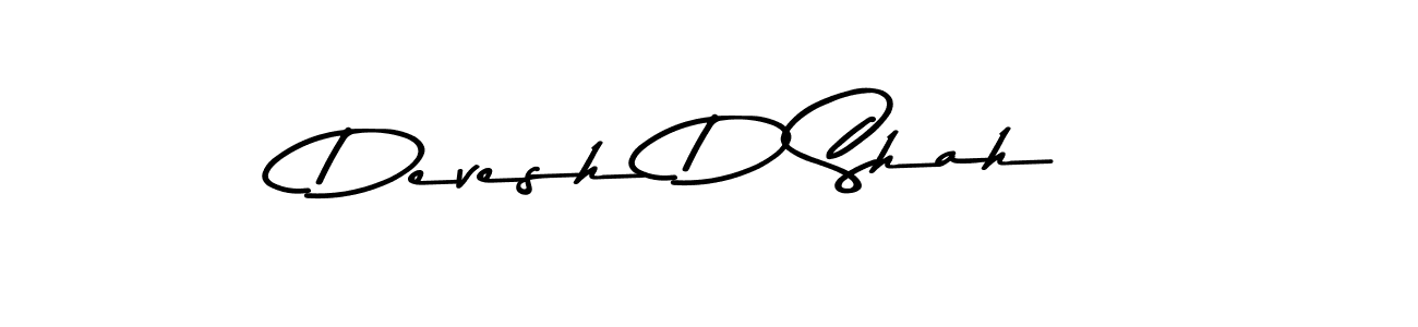 Asem Kandis PERSONAL USE is a professional signature style that is perfect for those who want to add a touch of class to their signature. It is also a great choice for those who want to make their signature more unique. Get Devesh D Shah name to fancy signature for free. Devesh D Shah signature style 9 images and pictures png