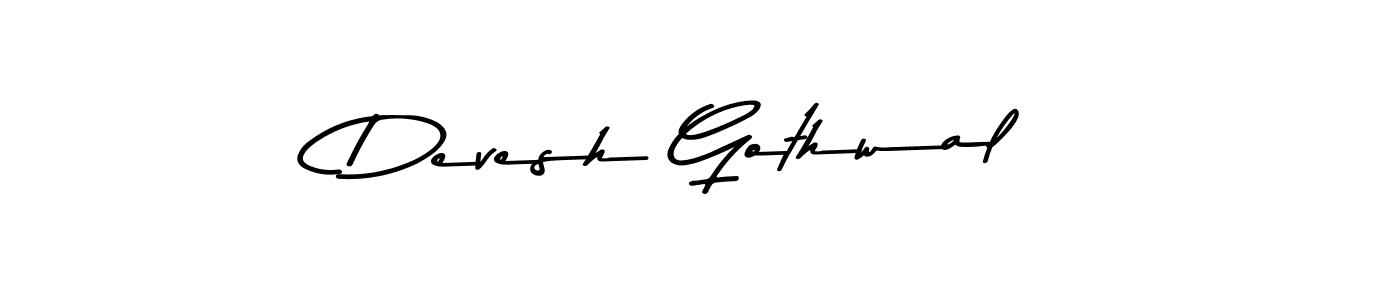 Devesh Gothwal stylish signature style. Best Handwritten Sign (Asem Kandis PERSONAL USE) for my name. Handwritten Signature Collection Ideas for my name Devesh Gothwal. Devesh Gothwal signature style 9 images and pictures png