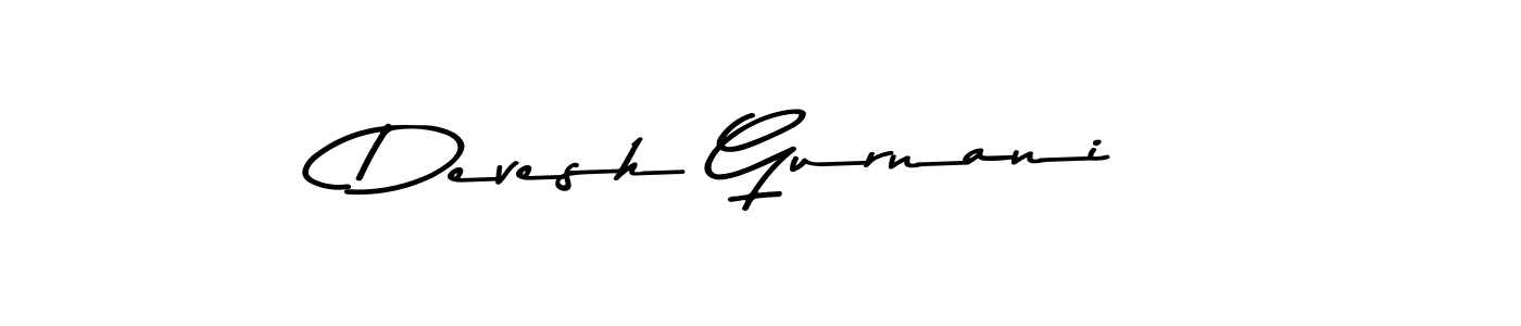 Also You can easily find your signature by using the search form. We will create Devesh Gurnani name handwritten signature images for you free of cost using Asem Kandis PERSONAL USE sign style. Devesh Gurnani signature style 9 images and pictures png