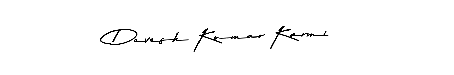 Design your own signature with our free online signature maker. With this signature software, you can create a handwritten (Asem Kandis PERSONAL USE) signature for name Devesh Kumar Karmi. Devesh Kumar Karmi signature style 9 images and pictures png