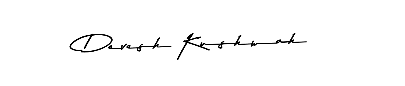 Use a signature maker to create a handwritten signature online. With this signature software, you can design (Asem Kandis PERSONAL USE) your own signature for name Devesh Kushwah. Devesh Kushwah signature style 9 images and pictures png