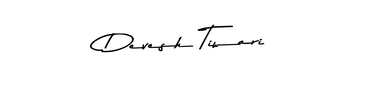 Make a beautiful signature design for name Devesh Tiwari. With this signature (Asem Kandis PERSONAL USE) style, you can create a handwritten signature for free. Devesh Tiwari signature style 9 images and pictures png