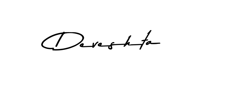 Use a signature maker to create a handwritten signature online. With this signature software, you can design (Asem Kandis PERSONAL USE) your own signature for name Deveshta. Deveshta signature style 9 images and pictures png