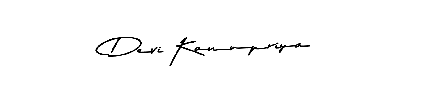 How to make Devi Kanupriya name signature. Use Asem Kandis PERSONAL USE style for creating short signs online. This is the latest handwritten sign. Devi Kanupriya signature style 9 images and pictures png
