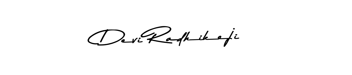 Make a beautiful signature design for name Devi Radhikeji. With this signature (Asem Kandis PERSONAL USE) style, you can create a handwritten signature for free. Devi Radhikeji signature style 9 images and pictures png