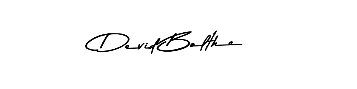 How to make Devid Bolthe name signature. Use Asem Kandis PERSONAL USE style for creating short signs online. This is the latest handwritten sign. Devid Bolthe signature style 9 images and pictures png