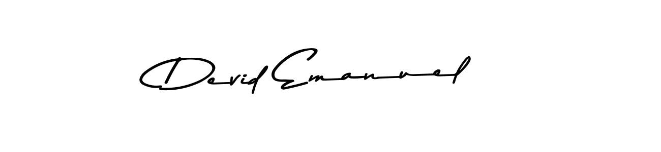 Make a beautiful signature design for name Devid Emanuel. With this signature (Asem Kandis PERSONAL USE) style, you can create a handwritten signature for free. Devid Emanuel signature style 9 images and pictures png