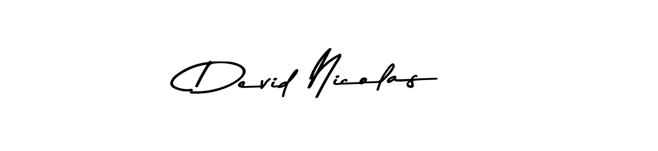 Also we have Devid Nicolas name is the best signature style. Create professional handwritten signature collection using Asem Kandis PERSONAL USE autograph style. Devid Nicolas signature style 9 images and pictures png