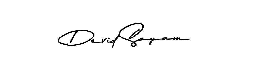 How to make Devid Sayam signature? Asem Kandis PERSONAL USE is a professional autograph style. Create handwritten signature for Devid Sayam name. Devid Sayam signature style 9 images and pictures png