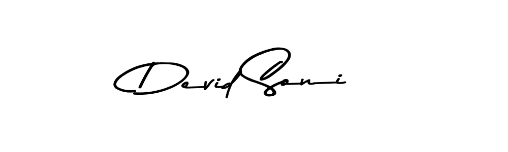 Make a beautiful signature design for name Devid Soni. With this signature (Asem Kandis PERSONAL USE) style, you can create a handwritten signature for free. Devid Soni signature style 9 images and pictures png