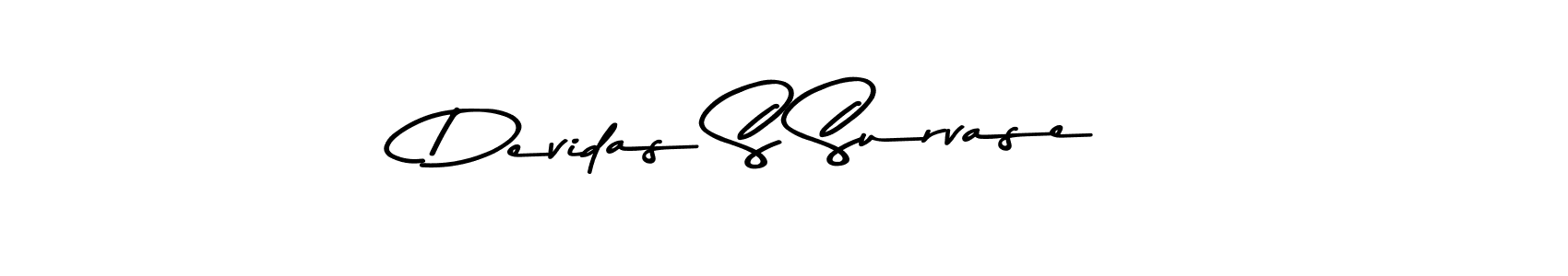 How to make Devidas S Survase name signature. Use Asem Kandis PERSONAL USE style for creating short signs online. This is the latest handwritten sign. Devidas S Survase signature style 9 images and pictures png