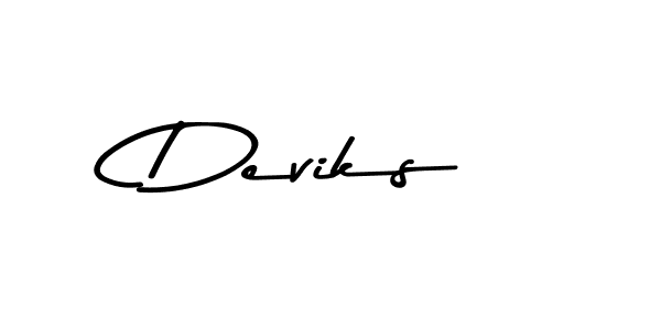 Design your own signature with our free online signature maker. With this signature software, you can create a handwritten (Asem Kandis PERSONAL USE) signature for name Deviks. Deviks signature style 9 images and pictures png